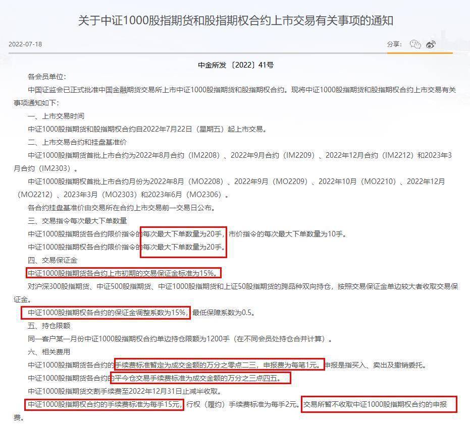 7月22日挂牌！证监会批准中金所开展中证1000股指期货和期权交易<strong></p>
<p>一手期货</strong>，下单一手期货合约需要21万元