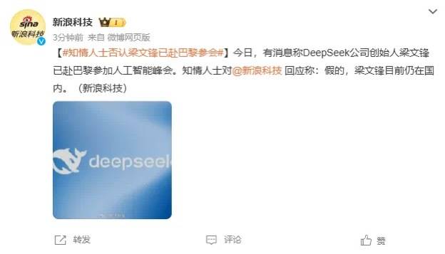 DeepSeek梁文锋用黑科技远程参加巴黎AI峰会？假的<strong></p>
<p>以太坊交易所</strong>！