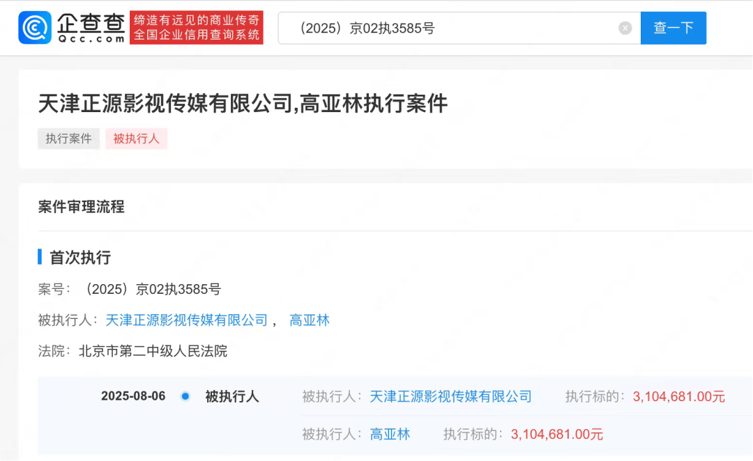 《家有儿女》“夏东海”扮演者高亚麟被列为被执行人<strong></p>
<p>比特币指数</strong>，788万元股权已被冻结