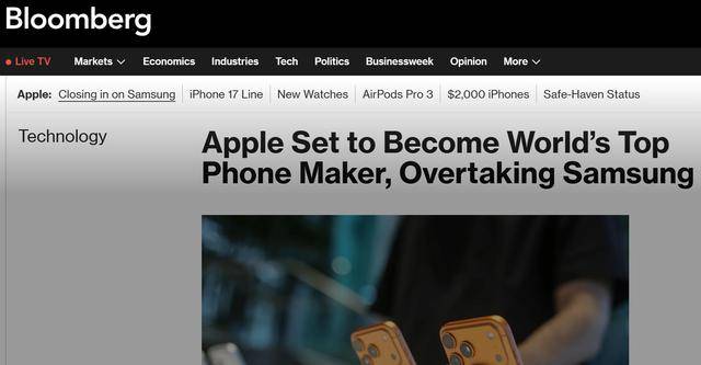 外媒:苹果有望超越三星<strong></p>
<p>虚拟网领币</strong>,成为全球最大手机制造商