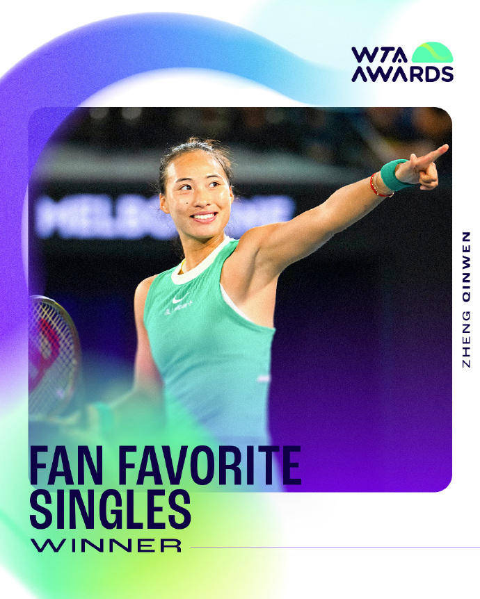 蝉联人气女王<strong></p>
<p>八宝树虚拟币</strong>!郑钦文再次当选WTA最受欢迎单打球员
